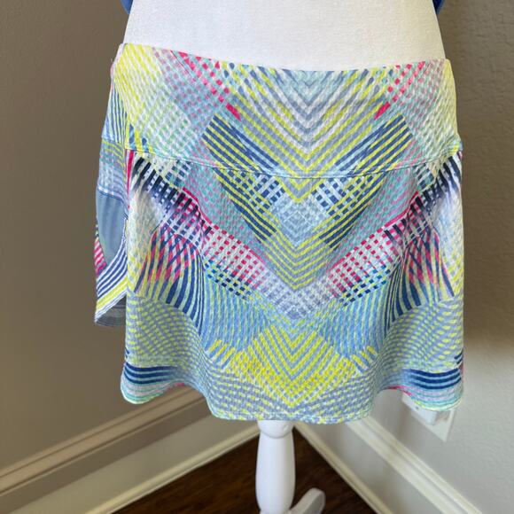 Lucky in Love Flow Motion Skort Set Multicolor size L/12 tennis golf pickleball - Picture 3 of 11